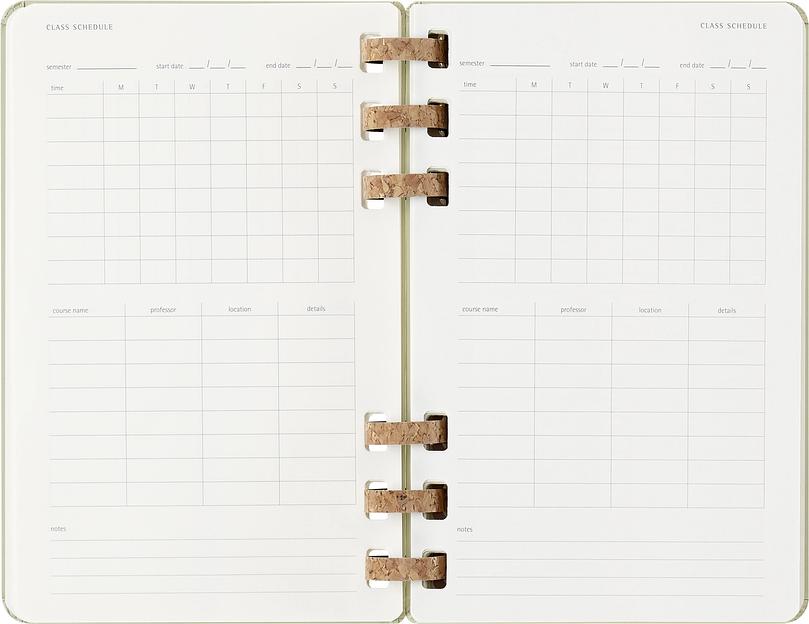 Еженедельник Moleskine ACADEMIC SPIRAL DHSPK5212AMWH3 Large 150х210мм 200стр. кремовые страницы спираль киви фото 6