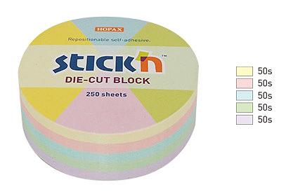 Блок самоклеящийся бумажный Stick`n 21829 67x67мм 250лист. пастель ассорти "круг" фото 1