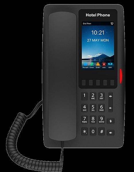 Гостиничный IP-телефон Fanvil H6W WIFI Hotel Phone HD voice 2 SIP Lines 5 Programmable Keys 1 USB port for charging 3.5" Color Screen 2.4GHz&5GHz,Wi-Fi 6 PoE Support PSU фото 2