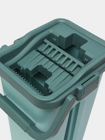 Комплект ведро 8 л с системой отжима и швабра с дополнительной насадкой CJ-008 синий, зелёный, бордовый фото 6