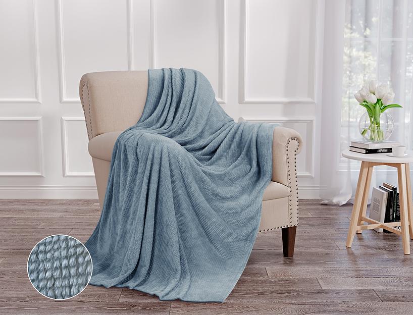 Ткань из синтетического волокна Аэрософт, стальной синий, 190 г/м² фото 2