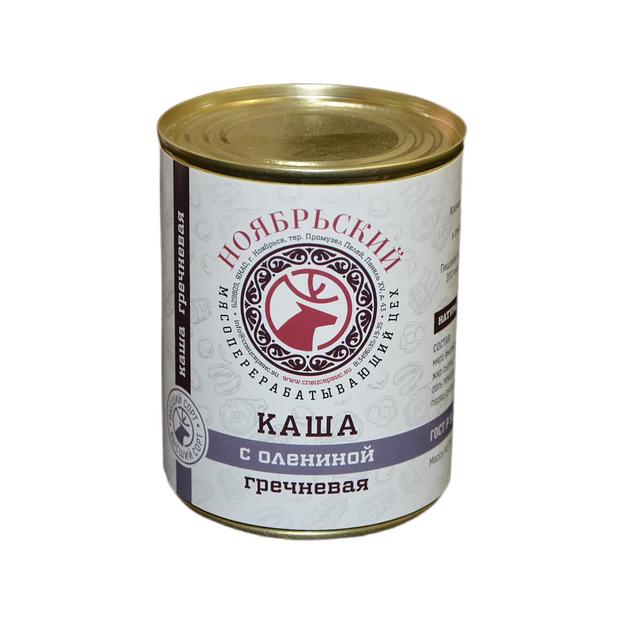 Консервы мясорастительные высший сорт Каша гречневая с олениной, 340 г ГОСТ Р 55333-2012, опт фото 1