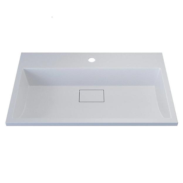 Раковина для ванной полувстраиваемая Uperwood Barsa, 70 см, прямоугольная, белая фото 6