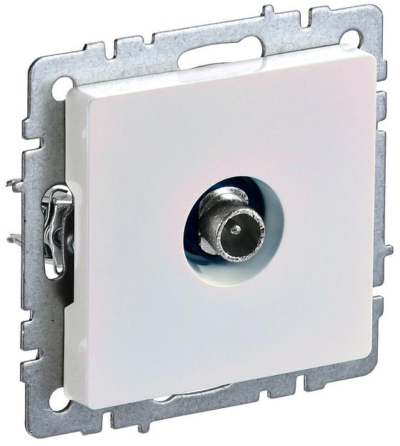 IEK BR-A10-P-K36 BRITE Роз. TV проходная РТВ10-0-БрЖ жемч. фото 1