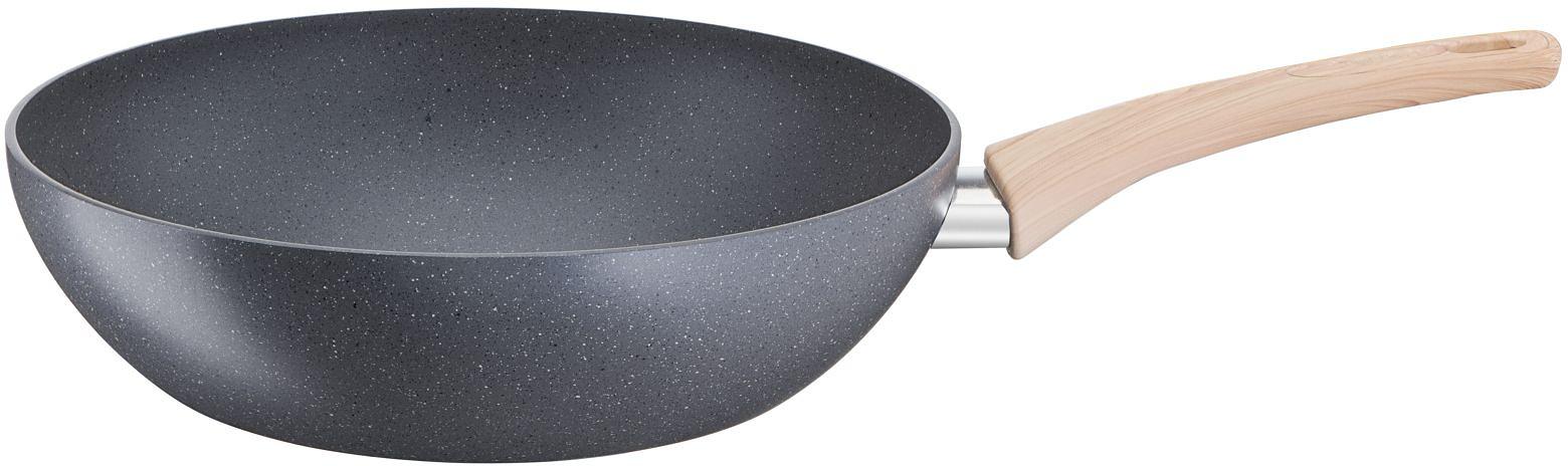 Сковорода ВОК (WOK) Tefal Natural Force G2661972 круглая 28см покрытие: Mineralia+ non-stick ручка несъемная (без крышки) серый (2100118262) фото 2