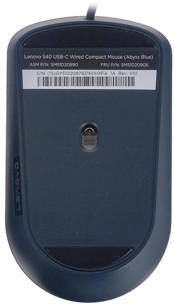 Мышь Lenovo 540 синий оптическая 2400dpi USB2.0 (GY51D20878) фото 5