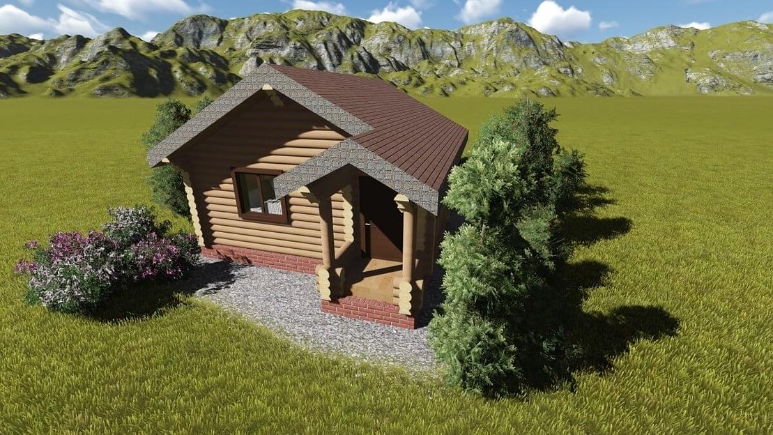 Проект бани из бруса «Чугунов» фото 1