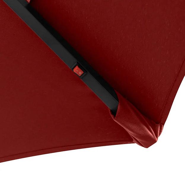 Зонт Pro-Komfort для летних кафе с подсветкой бордовый ОПТ фото 4