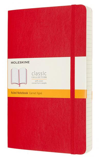 Блокнот Moleskine CLASSIC SOFT EXPENDED QP616EXPF2 Large 130х210мм 400стр. линейка мягкая обложка красный фото 1