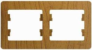 Systeme electric GSL000502 GLOSSA 2-постовая РАМКА, горизонтальная, ДЕРЕВО ДУБ фото 3