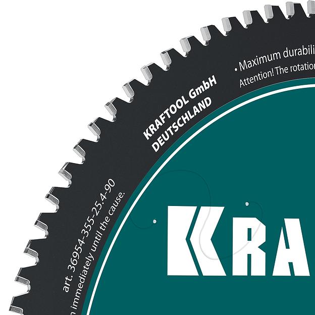 KRAFTOOL Metal Cut 355 х 25.4 мм, 90Т, диск пильный по металлу и стали (36954-355-25.4-90) фото 2