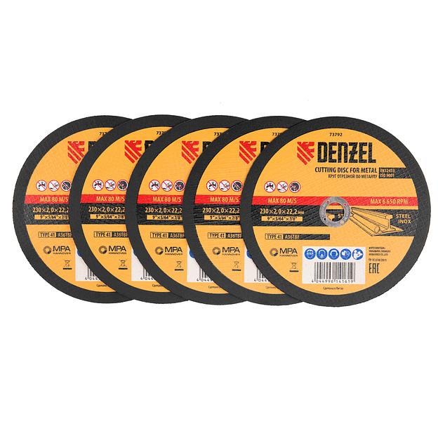 Круг отрезной по металлу, 230 х 2,0 х 22,2 мм, A36TBF// Denzel фото 3