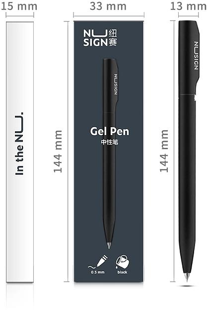 Ручка гелев. Deli Nusign (NS552GREY) серый d=0.5мм черн. черн. кор.карт. автом. фото 3