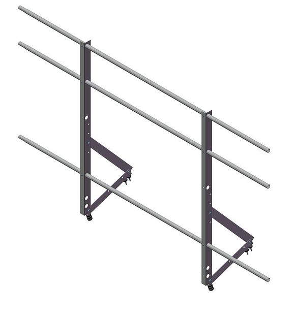 Ограждение кровельное Optima 1,2х2м RAL 8017 фото 1