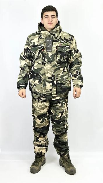 Костюм камуфляжный зимний «Горка-8», камуфляжный зеленый, ткань «Рип-стоп», опт фото 1