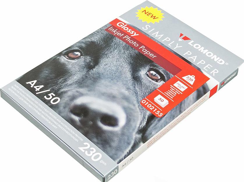 Фотобумага Lomond Simply 0102155 A4/230г/м2/50л./белый CIE148% глянцевое для струйной печати фото 1