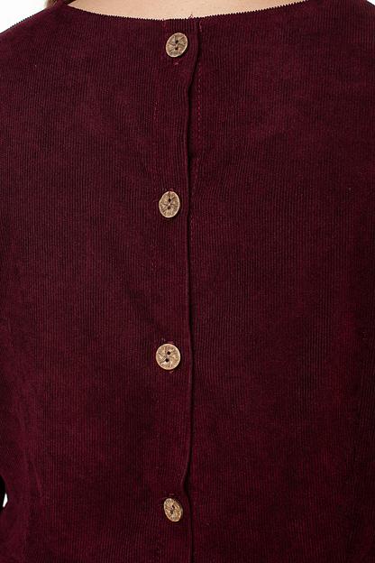 Платье вельвет  6044/02/Бордовый  фото 3