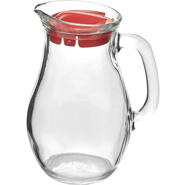 Кувшин с красной крышкой «Bistro» 1000 мл ОПТ фото 1
