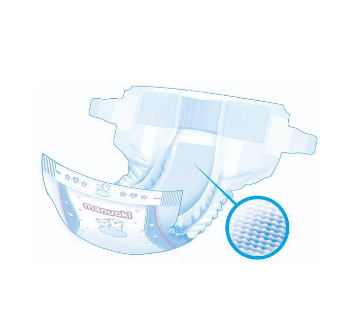 Подгузники Manuoki «Ultra Slim Diapers» размер М (6-11 кг) 56 шт фото 3