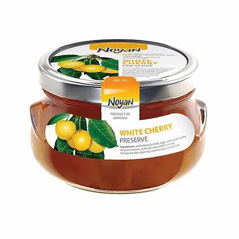 Варенье Экстра белая черешня с грецкими орехами Noyan 450 гр ОПТ фото 1