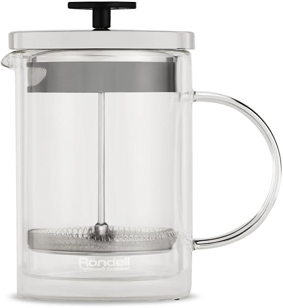 Френч-пресс Rondell Dual RDS-1063 0.8л стальной фото 1
