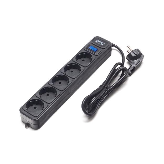 Сетевой фильтр SVC ZC5S-18M 1.8 м. 220 в. фото 2