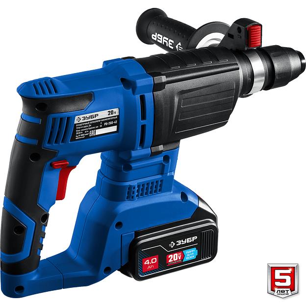 Бесщёточный перфоратор Зубр серия «Профессионал» PB-260-42 2 АКБ 4 А/ч в кейсе ОПТ фото 2