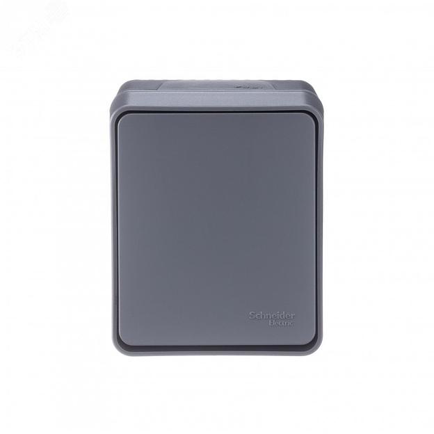 Systeme electric ATN544061 AtlasDesign Profi54 переключатель одноклавишный IP54 10 АХ, АНТРАЦИТ, Россия фото 2