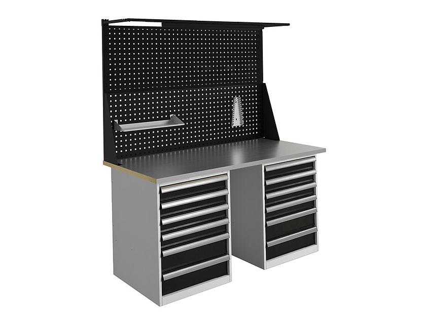 Верстак слесарный металлический Практик Expert T WTH160 комплект9 (ExpTWTH160.T6/T6.021) фото 1