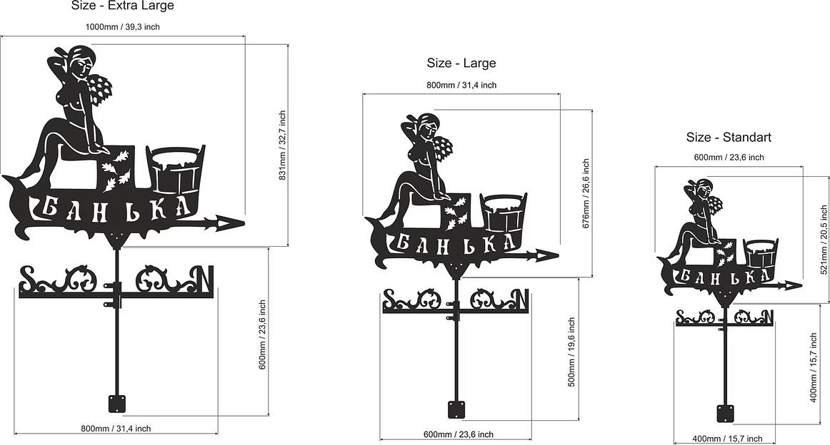 Флюгер «Банька» ОПТ фото 4