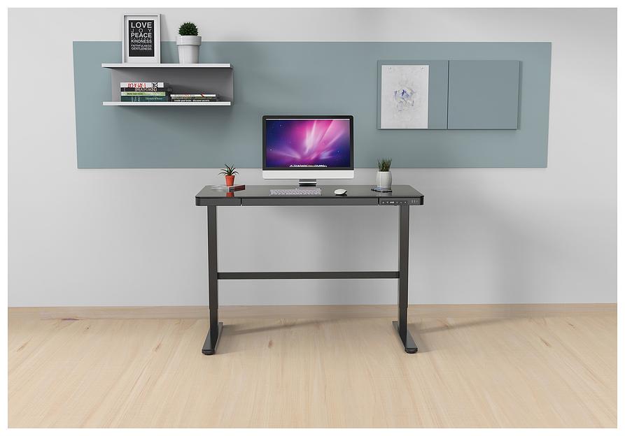 Стол Cactus CS-EGD-BBK столешница стекло черный каркас черный фото 3