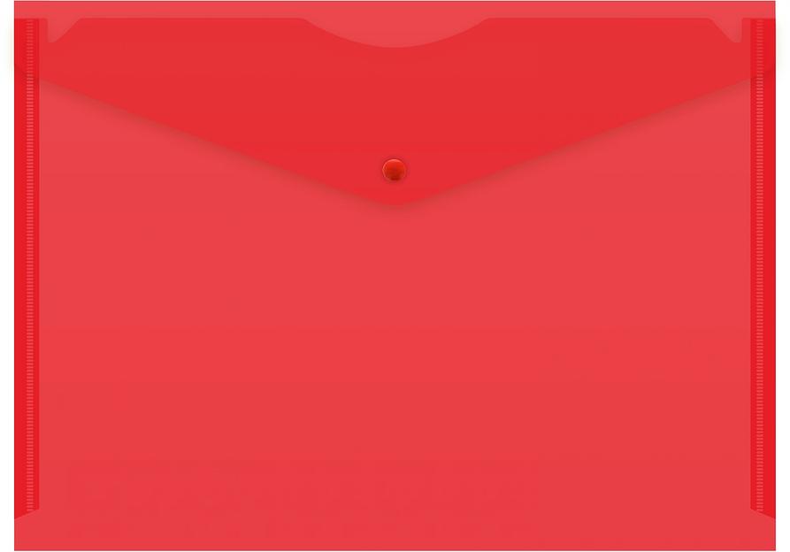 Конверт на кнопке Silwerhof Eco SE-PK120/RED A4 пластик 0.12мм красный фото 1