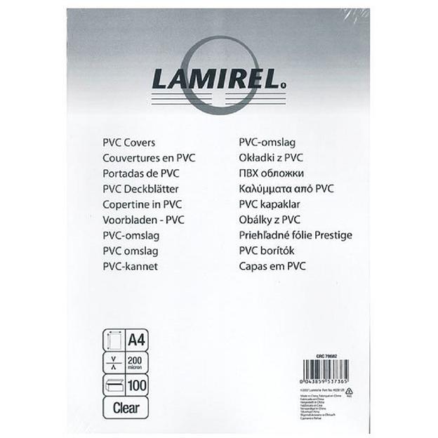 Lamirel Обложки Transparent CRC LA-7868401 (A4, PVC, дымчатые, 200мкм, 100шт.) фото 1