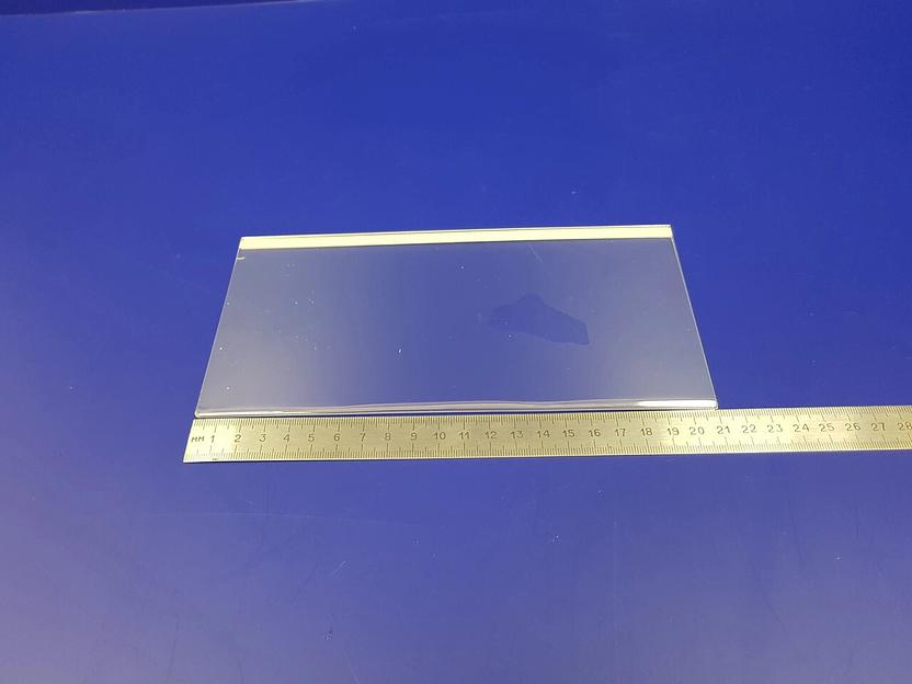 Карман пластиковый для витрин и стеллажей.(210х100мм.) фото 1