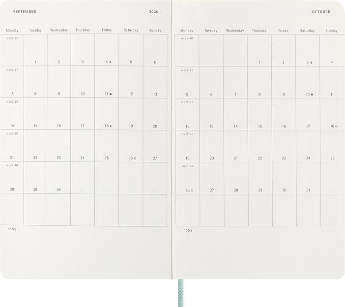 Еженедельник Moleskine PRECIOUS & ETHICAL MAMBA Large 130х210мм обложка экокожа 144стр. бирюзовый фото 4