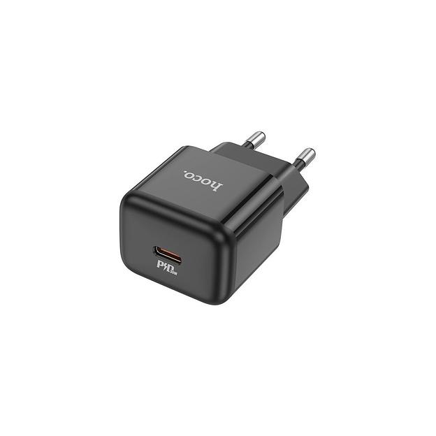 Сетевое зарядное устройство Hoco N32 Glory Black, USB-C, 30Вт, 3A, черный фото 1