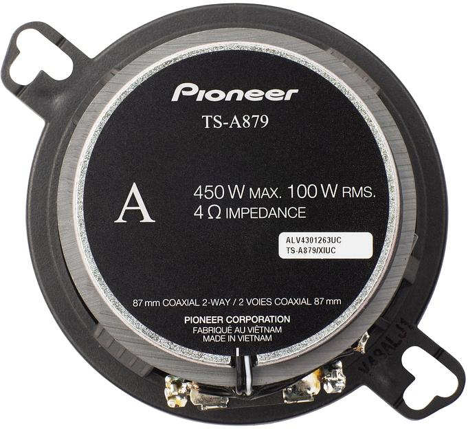 Колонки автомобильные Pioneer TS-A879 (без решетки) 450Вт 85дБ 4Ом 7.6см (3дюйм) (ком.:2кол.) твитер двухполосные фото 4