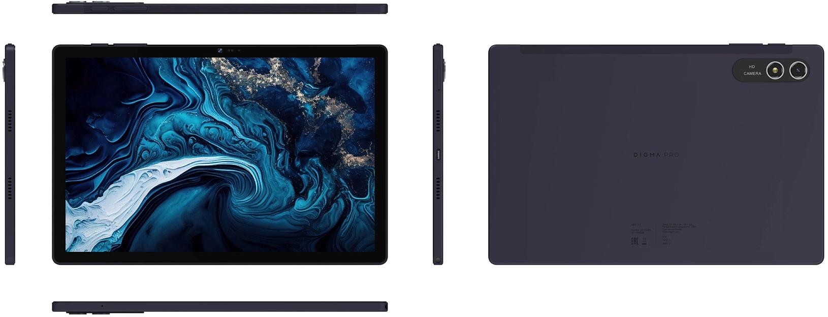 Планшет Digma Pro HIT 18 T606 (1.6) 8C RAM6Gb ROM128Gb 10.5" In-Cell 1920x1200 3G 4G Android 13 фиолетовый 13Mpix 5Mpix BT WiFi 512Gb 7000mAh 5hr фото 3