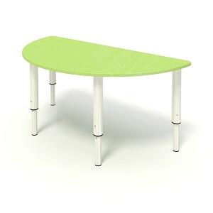 Стол детский полукруглый, регулируемый по высоте, 1120x460-580x560 мм фото 1