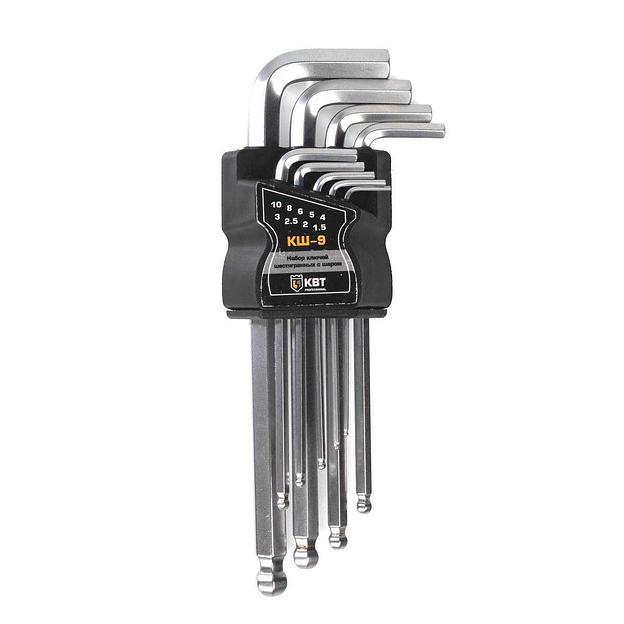 Набор шестигранных ключей с шаром КШ-9 серия KBT-PROFESSIONAL фото 8