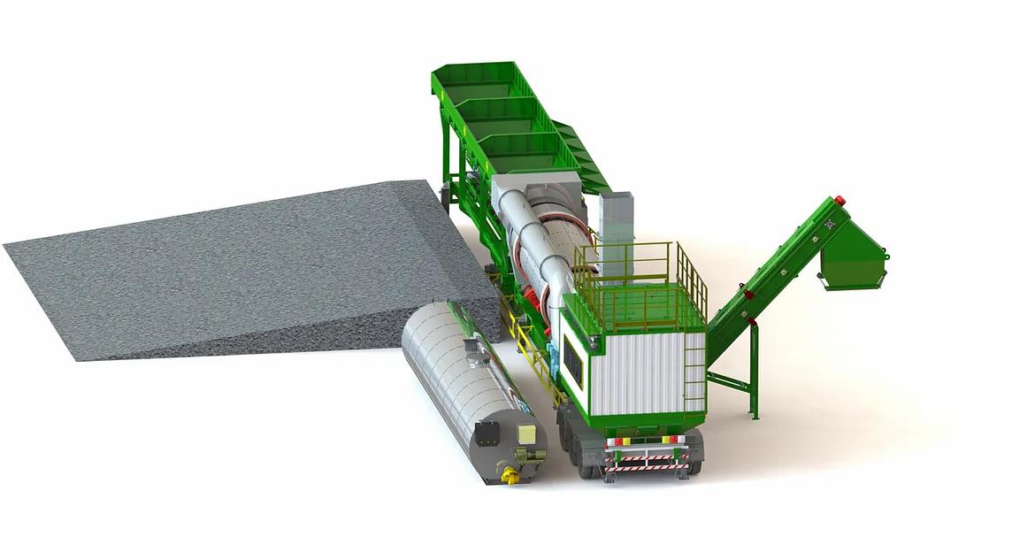 Мобильный барабанный асфальтный завод ZAP-CM40 ZOOMLINE, под заказ фото 3