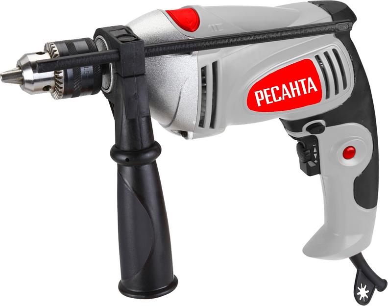 Дрель ударная Ресанта ДУ-16/1100МК 1100Вт патрон:кулачковый реверс (кейс в комплекте) фото 1