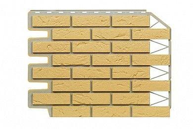 Фасадная панель FineBer Дачный Баварский кирпич песочный фото 1