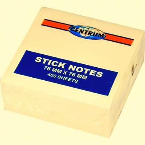 Клейкие листки 76х76мм, 400л., слоновая кость, Centrum фото 1