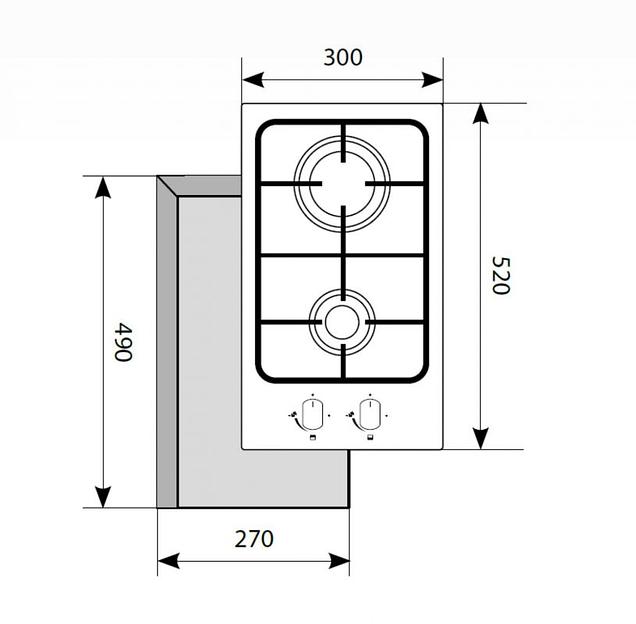 Газовая варочная поверхность Lex GVS 320 IX нержавеющая сталь фото 5