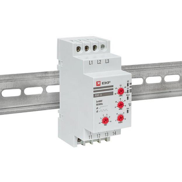 Реле контроля фаз РКФ-8 многофукц. EKF rkf-8 фото 3