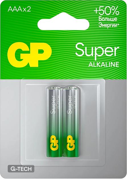 Батарея GP Super Alkaline 24AA21-2CRSBC2 AAA (2шт) фото 1