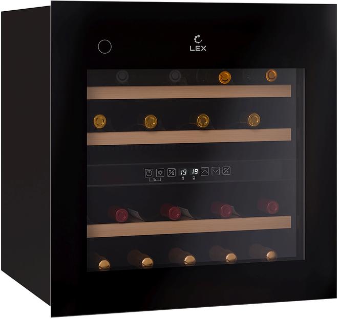 Винный шкаф Lex LWD6036BL dual zone PP 1-нокамерн. черный (CHAT500008) фото 4