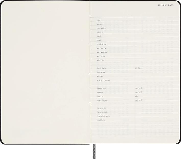 Еженедельник Moleskine CLASSIC WKNT Large 130х210мм недатир. 288 черный фото 3