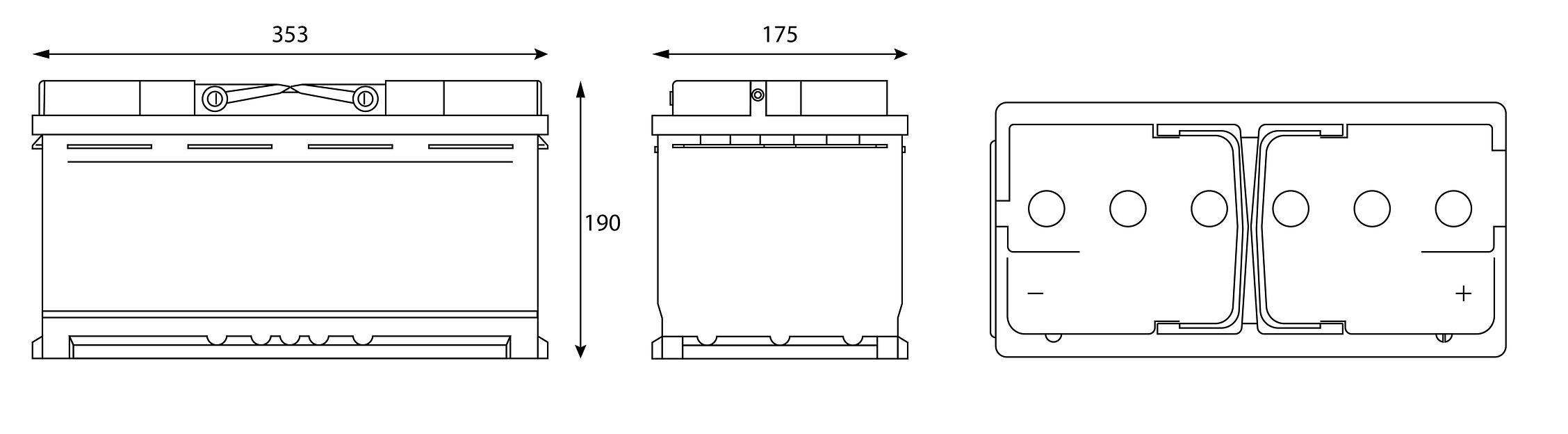 Аккумулятор Contact 90 А/ч, обратной полярности, конус ОПТ фото 3